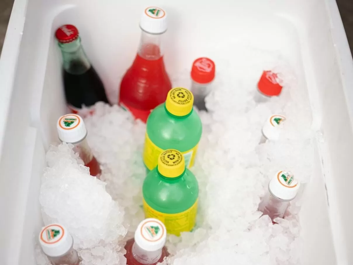 drinks in a cooler